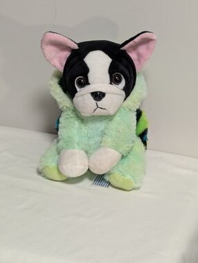 Mastermind Toys Plush Pug  Stuffed Dog Wearing A Turtle Costume.